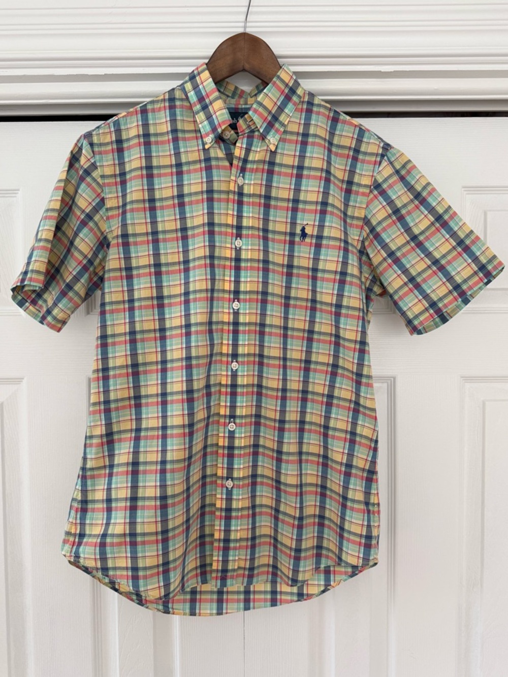 Polo by Ralph Lauren Custom Fit Plaid Short-Sleeve Button-Down Shirt